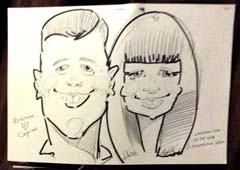  Шарж Кристины и Сергея от Мишеля маркером