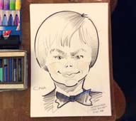 Шарж Саши маркером и пастелью от шаржиста Михаила Шабалина
