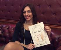 Анна показывант шарж от шаржиста Мишеля
